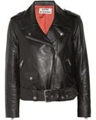 Acne Studios Mape Leather Biker Jacket - Lyst