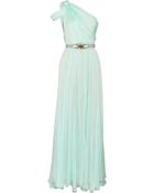 Matthew Williamson Pleated Silk Chiffon Gown - Lyst