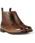 Grenson Fred Texturedleather Brogue Boots - Lyst