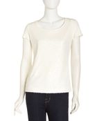 Lafayette 148 New York Sequined Silk Jersey Tee - Lyst