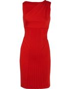 Catherine Malandrino Paneled Wovenjersey Dress - Lyst
