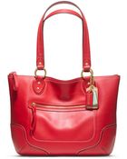 Coach Poppy Leather Small Tote - Lyst