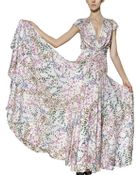 Issa Printed Silk Crepe De Chine Long Dress - Lyst
