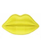 Lulu Guinness Padded Snakeskin Lips Clutch - Lyst
