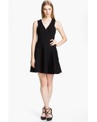 Robert Rodriguez Seamed Fit Flare Dress - Lyst