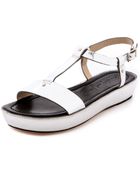 Elizabeth And James Metallic Cree Sandals - Lyst