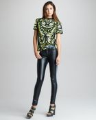 McQ by Alexander McQueen Faux Leather denim Leggings - Lyst