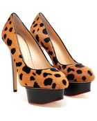 Charlotte Olympia Polly Ponyskin Court Shoes - Lyst