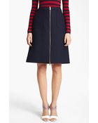 Michael Kors Gabardine Skirt - Lyst