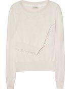 Nina Ricci Layered Lace And Cashmere-Blend Sweater - Lyst
