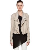 Rick Owens Leather Biker Jacket - Lyst