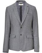 Rag & Bone Grey Cotton Blazer - Lyst