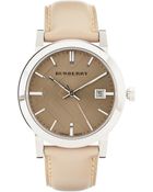 Burberry Checkengraved Watch - Lyst