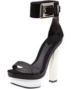 B Brian Atwood Anklecuff Platform Sandal - Lyst