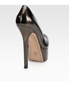Alice + Olivia Larimore Metallic Leather Platform Pumps - Lyst