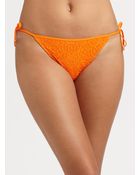 Ralph Lauren Blue Label Crochet Bikini Bottom - Lyst