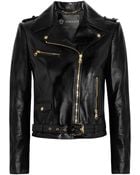 Versace Leather Biker Jacket - Lyst