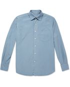 Canali Washed Cotton poplin Shirt - Lyst