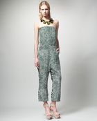 Stella McCartney Printed Strapless Jumpsuit - Lyst