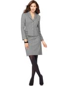 Tahari Three Quarter Sleeve Ruffled Jacket Skirt - Lyst