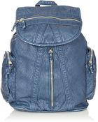 Topshop Washed Multi Zip Backpack - Lyst