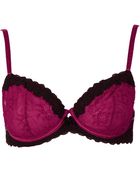 Topshop Satin and Lace Underwire Bra - Lyst