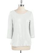Calvin Klein Bias Sequin Cotton Tee - Lyst