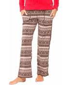 DKNY Fair Isle Fleece Pajama Pants - Lyst