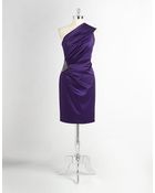 Eliza J One-Shoulder Satin Dress - Lyst