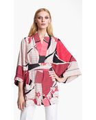 Emilio Pucci Elisse Print Crêpe De Chine Kimono - Lyst