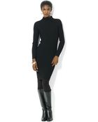 Lauren by Ralph Lauren Petites Merino Ribbed Dress - Lyst