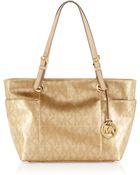 MICHAEL Michael Kors Jet Set Signature Print Tote Bag - Lyst