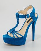 Rachel Zoe Valerie Braided Platform Sandal Blue - Lyst