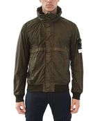 Stone Island Waterproof Dyed Nylon Bomber Jacket - Lyst