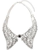 Topshop Metal Lace Collar Necklace - Lyst