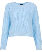Topshop Knitted Textured Crop Jumper - Lyst