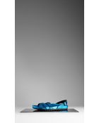 Burberry Metallic Leather Sandals - Lyst