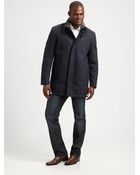 Andrew Marc Italian Flat Wool Mid-Length Coat - Lyst
