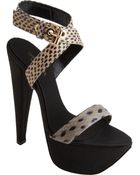 Giambattista Valli Snakeskin Platform Sandal - Lyst