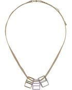 Topshop Metal Cube Necklace - Lyst