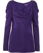 Zac Posen Cutout Silk Top - Lyst