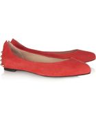 McQ by Alexander McQueen Studded Suede Flats - Lyst
