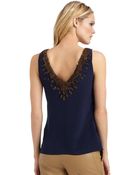 Sachin & Babi Leo Silk Embellished Bib Tank Top - Lyst