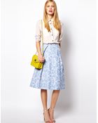 ASOS Collection Midi Skirt in Jacquard - Lyst
