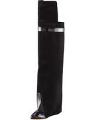Givenchy Suede Overtheknee Boot - Lyst