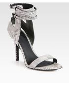 Alexander Wang Johanna Lizard Print Leather Sandals - Lyst