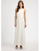 Theory Tabia Silk Maxi Dress - Lyst