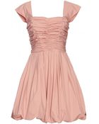 Miu Miu Ruched Dress with Bubble Skirt - Lyst