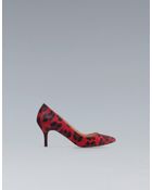 Zara Leather Kitten Heel Shoe - Lyst