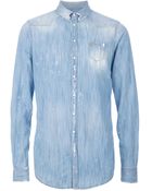 DSquared2 Washed Denim Shirt - Lyst